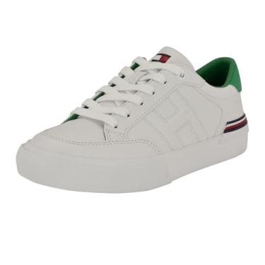 Imagem de Tommy Hilfiger Tênis feminino Keziah, Branco/Verde, 39