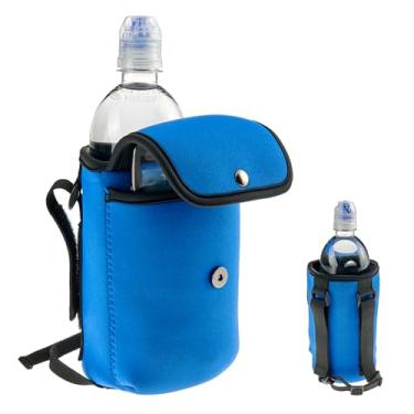 Imagem de High Road Suporte de garrafa de neoprene isolante e bolsa de telefone - Suporte de copo para carrinhos, scooters, andadores e cadeiras de rodas - acessório para andador, acessório para cadeira de