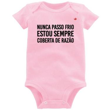 Imagem de Body Bebê Nunca passo frio, estou sempre coberta de razão - Foca na Mo