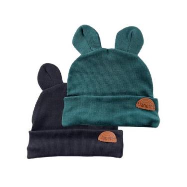 Imagem de Touca Infantil Ursinho Gorro Menina Menino 3 toucas - VANETEX, Verde m