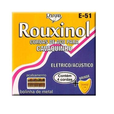 Imagem de Encordoamento Inox Cavaquinho com Bolinha .011.028 Rouxinol