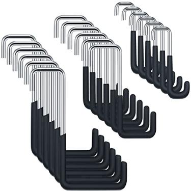 Imagem de Hotop 18 peças de gancho de caibro, ganchos grandes, resistentes, para garagem, escada, bicicleta, cerca de armazenamento, ganchos organizadores, ganchos em forma de S, ganchos para pendurar (grande,