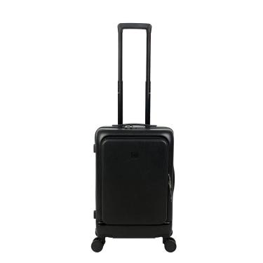 Imagem de Mala ABS Atlanta P Preta Bordo Com Bolso Laptop 4 Rodas 360º Isibrás