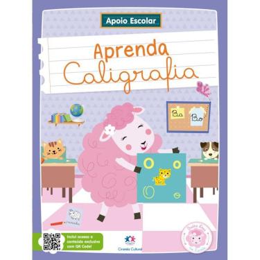 Imagem de Apoio Escolar - Aprenda Caligrafia: Ovelha Rosa na Escola