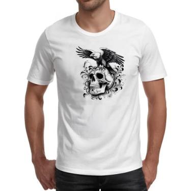 Imagem de Camiseta Unissex Aguia Pousada na Caveira - Alearts, EG