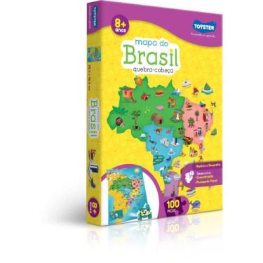 Imagem de QUEBRA-CABECA Cartonado Mapa do Brasil 100 Pecas - Toyster