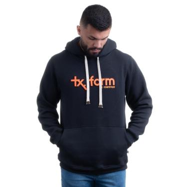 Imagem de MOLETOM TEXAS FARM - MT036 - PRETO/ LARANJA NEON-Masculino