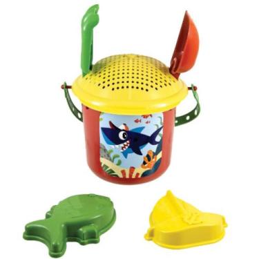 Imagem de Kit Balde Praia Pequeno Lilo C/ 6 Acessórios Peneira, Pá, Rastel e For