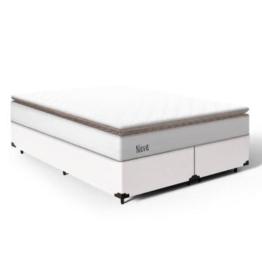 Imagem de Cama Box com Colchão de Molas Ensacadas Pillow Top Neve Queen 158cm
