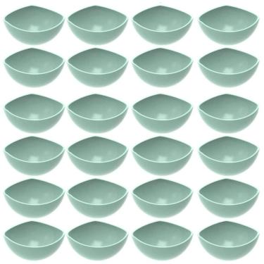 Imagem de 24 Bowls Trio Crippa Verde Menta Cumbuca Grande 500ml Plástico Salada Sopas Caldos
