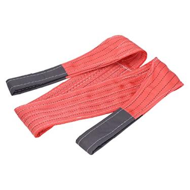 Imagem de Eslinga Redonda Sem Fim, Cinta de Eslinga de Elevação de 11023lb 6,56 Pés, Cinta de Elevação de Carga de Poliéster Vermelho, Cinta de Elevação de Eslinga Redonda Sem Fim para