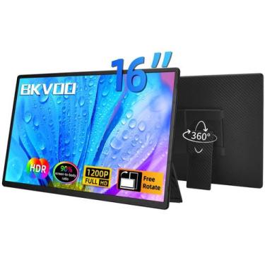 Imagem de Monitor portátil BKVOO 16 polegadas 1200P FHD USB-C HDMI