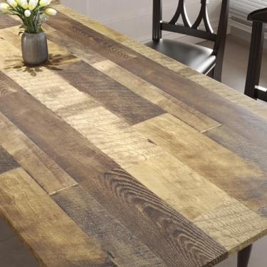 Imagem de LaCheery Papel de contato de bloco de açougueiro 817 x 91 cm de largura Papel de contato de madeira marrom grosso para bancadas à prova d'água resistente ao calor Papel de parede para papel de parede