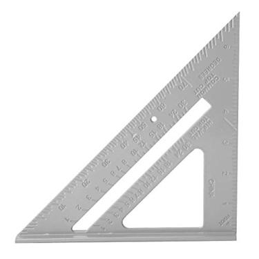 Imagem de Régua Triangular de Liga de Alumínio para Carpintaria Balanças de Gravação a Alta Dureza Fácil de Transportar Régua Triangular Com Escalas de Gravação a para