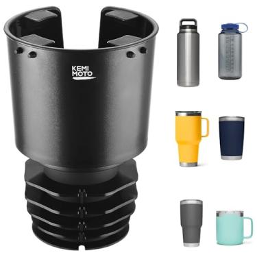 Imagem de KEMIMOTO Expansor de copo de carro atualizado modelo de base longa, compatível com Hydro Flasks Yeti Stanley, suporte de copo grande adaptado para garrafas de 510 a 1,134 g, adequado para veículos