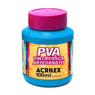 Imagem de TINTA FOSCA P/ARTES. 100ML ACRILEX AZ CERULEO 568
