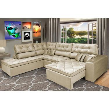 Imagem de Sofá de Canto Esq 3,40x2,36m Retrátil Cama inBox Platinum.