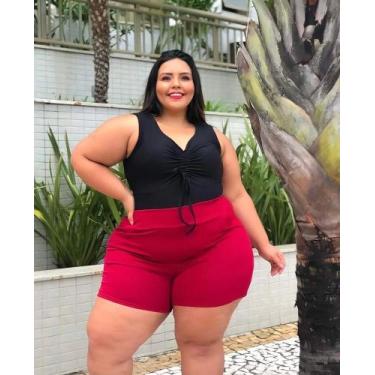 Imagem de Body Sensual Plus Size Maiô Moda Blogueira Tendência Preto - Body Plus