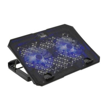 Imagem de Suporte Cooler para Notebook com 2 Fans, LED Azul e USB Hub - BRIGHT