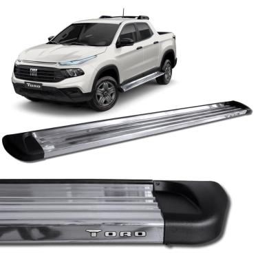 Imagem de Estribo Lateral Fiat Toro 2016 a 2023 Aluminio Polido Track