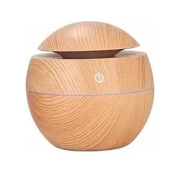 Imagem de Difusor Aromatizador Ultrassônico Madeira LED 130ml