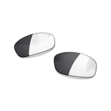 Imagem de Lentes de reposição polarizadas de 1,6 mm para óculos de sol Oakley Fives Squared (4+1)² OO9238 54 mm, proteção UV, lente espelhada escura, peças de reparo e kit (fotocromático transparente a preto)
