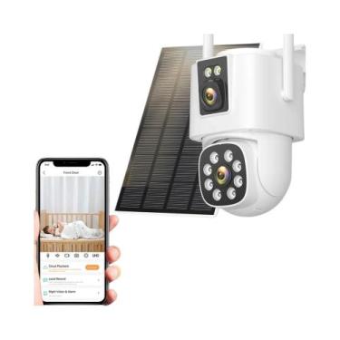 Imagem de Câmera IP Solar 4K HD Externa Wifi PTZ 8MP CCTV 24H Gravação Humano AI