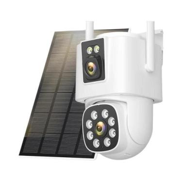 Imagem de Câmera IP Solar 4K HD Externa Wifi PTZ 8MP CCTV 24H Gravação Humano AI