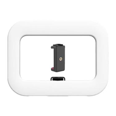 Imagem de AsrMyjcx Anel de luz para selfies com iluminação circular regulável, estabilizador de vídeo para celular, luz de preenchimento portátil para câmeras, criador