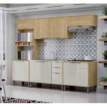 Imagem de Cozinha Modulada 5 Peças Vick Castanho Off White