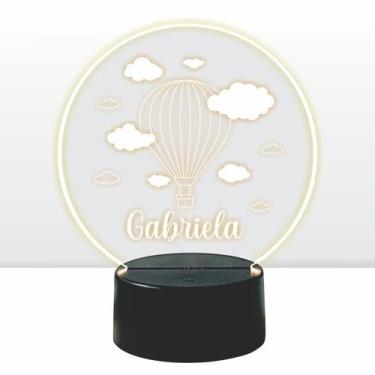 Imagem de Luminaria em acrilico de led infantil personalizada com nome tema bala