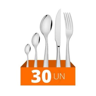 Imagem de Faqueiro Laguna Com 30 Peças Luxo Totalmente Em Aço Inox Itop - Tramon