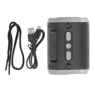 Imagem de Alto -falante Bluetooth à prova d'água ao ar livre com alto -falante portátil sem fio com 1500mAh Battery HD Sound para Camping Beach Pool Party Black