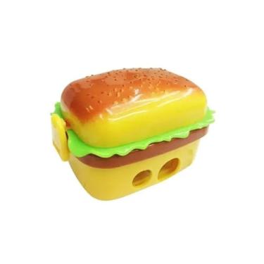 Imagem de Apontador Duplo Hamburguer com 2 Borrachas Decoradas - BUENDIA
