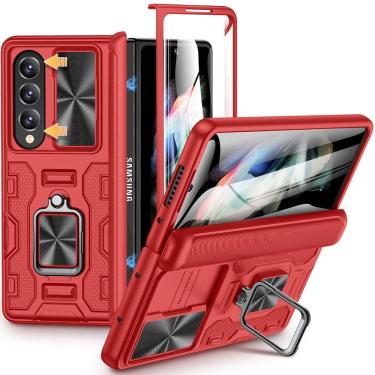 Imagem de Capa VEGO para Samsung Galaxy Z Fold 4 com protetor de tela vermelho