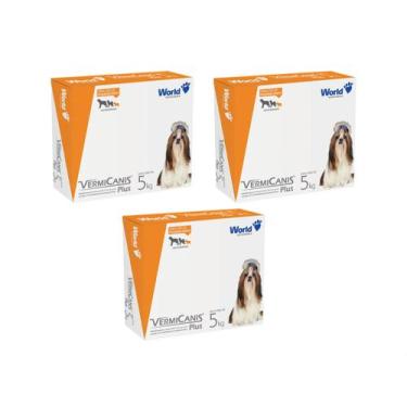 Imagem de Vermifugo P/ Cães 5kg Vermicanis Plus 400mg World 12 Comp