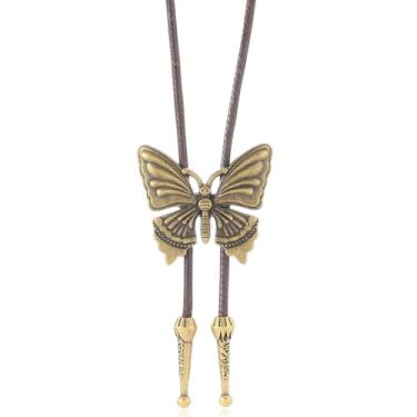 Imagem de Dlknp Colar ocidental de couro cowgirl para mulheres, acessórios de fantasia, joias ocidentais, 15.75-31.5 inches, Liga de aço, Sem Pedra Preciosa