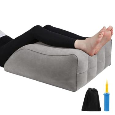 Imagem de Cunha para pernas | Almofada de reforço de perna em cunha - Posicionador de suporte de almofada de elevação para melhorar a circulação, viagem, tornozelos, lesões, descanso, cama, quadril e sono