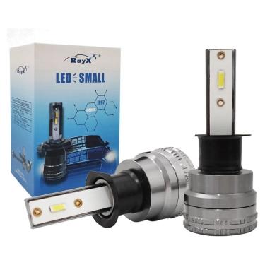 Imagem de Par Lâmpada Ultra Led Small H1 H3 H4 H7 H11 H27 Hb3 Hb4 6000k 12/24v 45w 8400 Lumens Ray-x