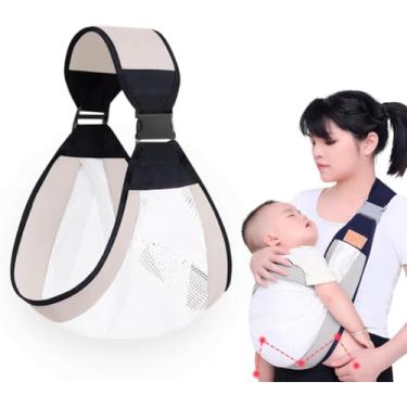 Imagem de Sling Bebê Canguru Transversal Ajustável – Conforto e Segurança para Recém-Nascido até 48 Meses | 3 Posições, Ergonômico e Respirável (BEGE)