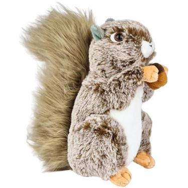 Imagem de Esquilo de Pelúcia Realista Com Noz Antialérgico Fofo Macio - Tuka Toy