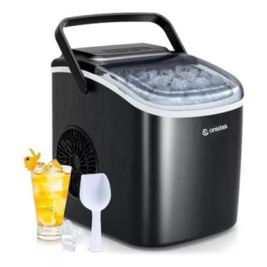 Imagem de Maquina de Gelo Em Cubos Portatil 12kg 1,3L Preto - Onistek, 110V
