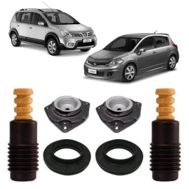 Imagem de Kit Coxim Batente Amortecedor Dianteiro Tiida Livina 2008/.. - Solupe 