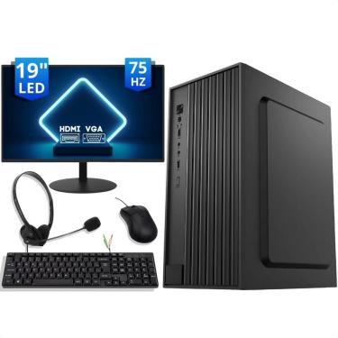Imagem de  Computador Office Completo Intel Core I5 8Gb SSD 480Gb Monitor 19 Fone Headset