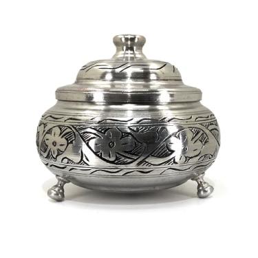 Imagem de Açucareiro de cobre com tampa - 482 g, design turco feito à mão | Pote multiuso de temperos e temperos, recipiente de café | Decoração de cozinha ideal e presente de inauguração de casa (cobre banhado