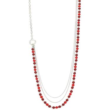 Imagem de Colares de pérolas longas de prata para mulheres, colar de corrente com contas de pérolas, presentes para mães, bijuterias elegantes para mulheres, Pérola, Sem Pedra Preciosa