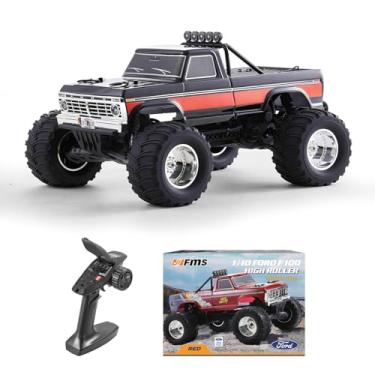 Imagem de Caminhão Monstro FMS 1/10 Ford F-100 RC, RS Sem Bateria, Hobby Grade RC Crawler 2WD Caminhão Off-Road para Adultos (Preto)