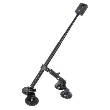 Imagem de PellKing Kit de suporte de carro para câmera Insta360, ventosa magnética 4 em 1 com bastão de selfie invisível de 114 cm para câmera Insta360 X5, X4, X3, X2, X, GO 3,ONE RS, R, ONE RS 1 polegada 360º