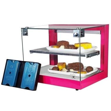 Imagem de B-VFD47 - Vitrine fria Beta 47cm Dupla Rosa com 8 Gelo-X - 220V - Omeg