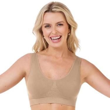 Imagem de Sutiã Top Com Bojo Removível Com Alça Larga Sem Costura ZEE RUCCI - ZR